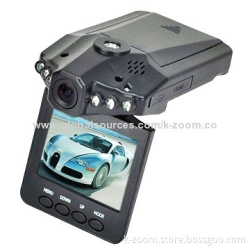 Car camera recorder, max 1,280*720/30fps, 90-degree view angle